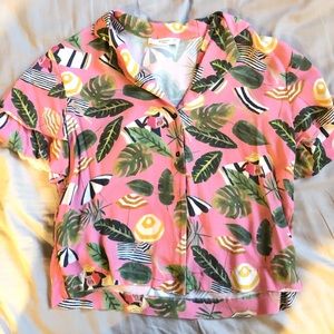 Mango Tropical Collared Shirt